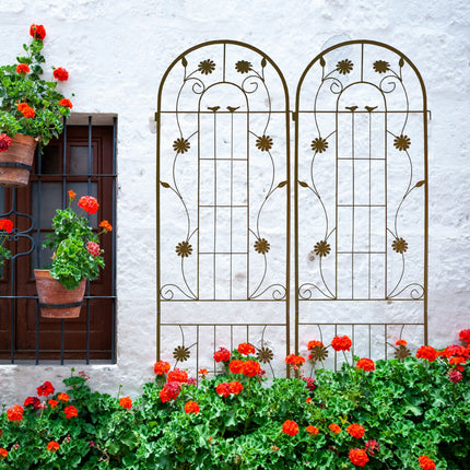 Room & Decor 2 Pack Rustproof Metal Garden Trellis for Climbing Plants
