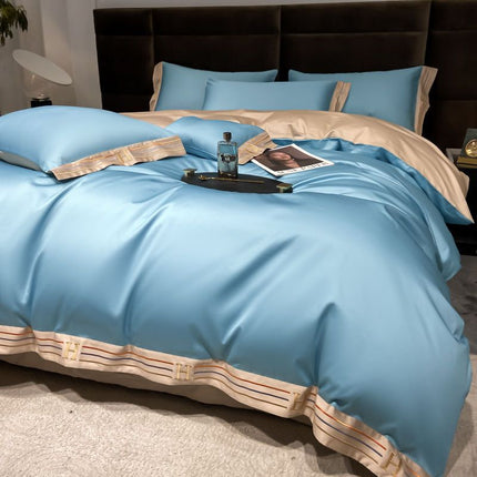 Long Velvet Cotton Four-piece Quilt Cover Bedding