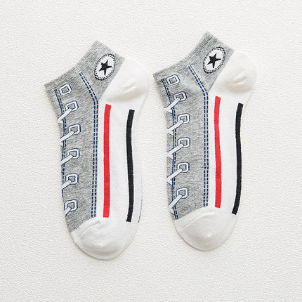 Peekaboo Studio Combed Cotton Breathable Boat Socks - Deodorant, Soft