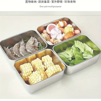 Peekaboo Studio Stainless Steel Sealed Food Storage Box - Airtight & D