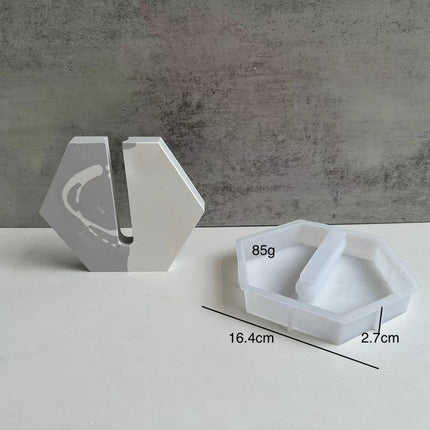 Hexagonal Round U Shaped Silicone Test Tube Vase Mold for Flower Arrangements