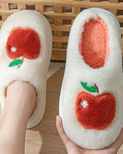Cotton Slippers For Women Autumn And Winter Indoor Warm And Cute Home Slippers Non-slip Fuzzy Plush Shoes