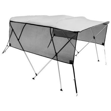 VEVOR 4 Bow Bimini Top Boat Cover with Detachable Sidewalls & Support