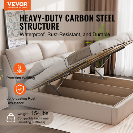 Peekaboo Studio Bed Lift Hardware - 59x71 In, 154 Lbs Load Capacity