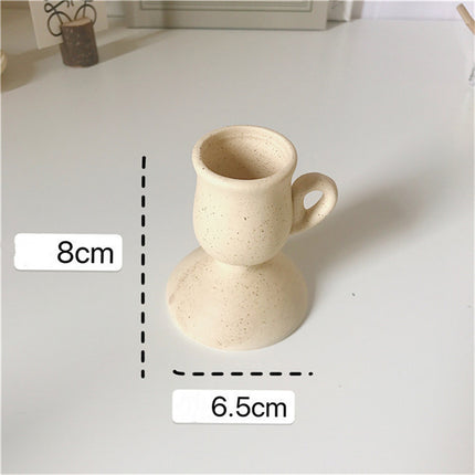 European Style Retro Wedding Long Pole Glass Candle Holder