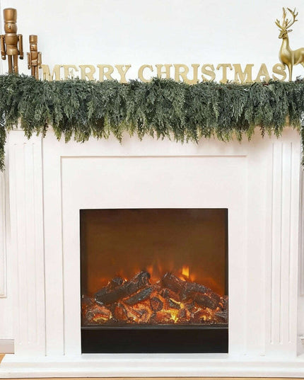 Christmas Pine Needle Garland Soft Rubber Feel Norfolk Pine Cypress Rattan