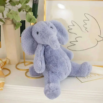 Adorable Plush Fluffy Animal Cuddly Dolls - Elephants, Teddy Bears, Pandas, and Dinosaurs for Kids