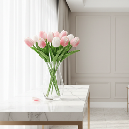Peekaboo Studio Tulip Artificial Flower Arrangement - Realistic & Vibr