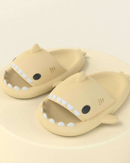 Adult's Slippers Indoor Outdoor Funny Shark Cartoon
