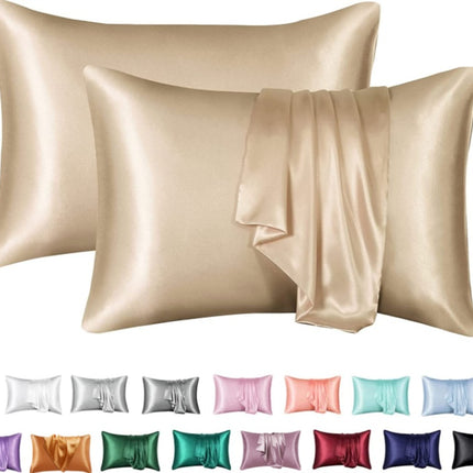 Silk Solid Color Satin Pillowcase Envelope Pillow