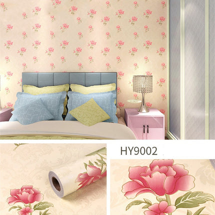 Large Flower Wallpaper Mixed With Family Style