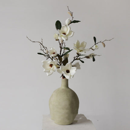 Peekaboo Studio Seven Head Velvet Magnolia Single Branch - Realistic T