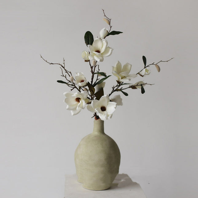 Peekaboo Studio Seven Head Velvet Magnolia Single Branch - Realistic T
