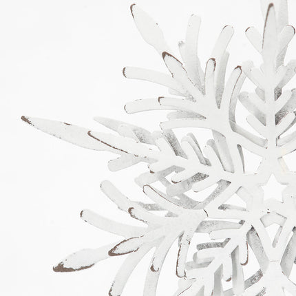Room and Decor Set of 6 Iron Snowflake Ornaments - Festive Holiday Dec