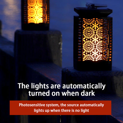 Solar Lawn Light Outdoor Flame Lantern Ambience Garden Path Nightlight