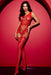 Sultry Scarlet Lace Criss-Cross Body Stocking