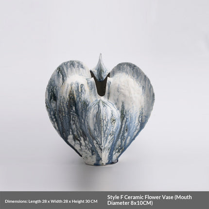 Carambola Ceramic Vase Ornament Abstract Artist Modern Minimalist Glazed Pottery