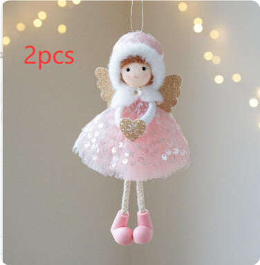 Christmas Winter Mesh Angel Big Eyes Girl Pendant