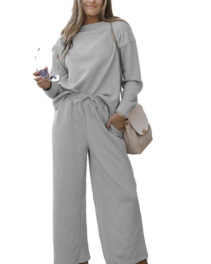 Stylish Gray Textured Lounge Set for Ultimate Relaxation