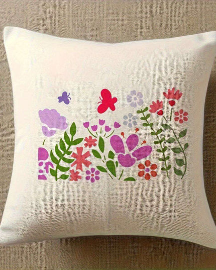 12-Piece Reusable Floral Stencil Set with Cherry Blossom and Vine Patterns