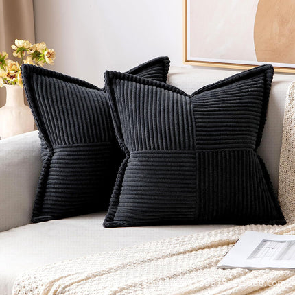 Corduroy Pillow Covers Super Soft Boho Striped Pillow Covers Broadside