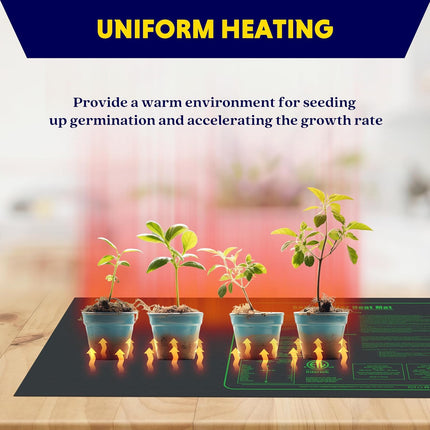 Room and Decor Seedling Heat Mat, Waterproof 48" x 20", Durable Hydrop