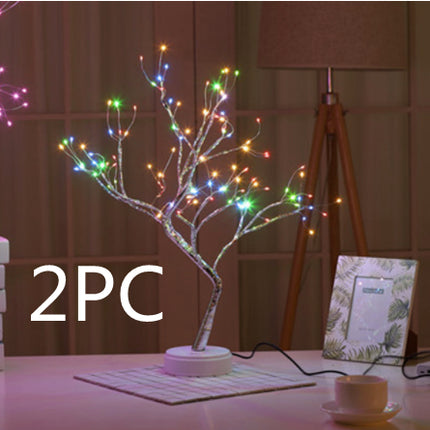 LED Pearl Tree Light USB Touch Night Light With 108 LEDs Christmas Decor