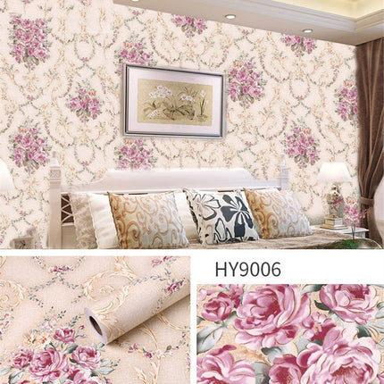 Large Flower Wallpaper Mixed With Family Style