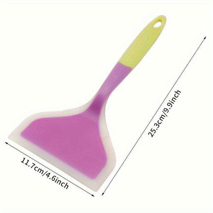 Chic Dual-Tone Silicone Turner - Non-Stick Kitchen Essential for Effortless Cooking and Baking