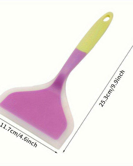 Chic Dual-Tone Silicone Turner - Non-Stick Kitchen Essential for Effortless Cooking and Baking