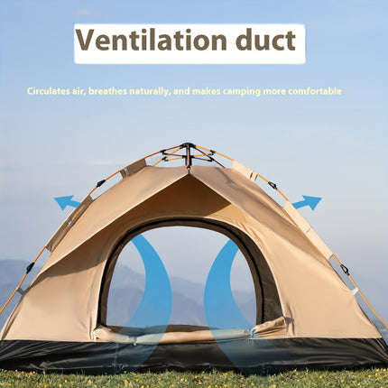 AliKopy Quick-Open 4-Person Camping Tent with UV Protection & Waterpro