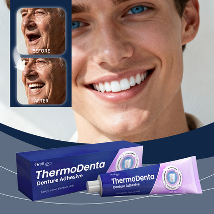 Très Elite Permanent Denture Adhesive - Strong Hold, Waterproof Formul