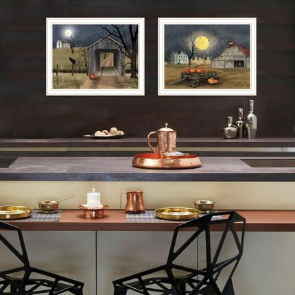Billy Jacobs 2-Piece Halloween Wall Art Set - Framed Prints for Home D