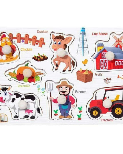 Interactive Montessori Wooden Puzzle Set - Fun Learning Toy for Early Childhood Development