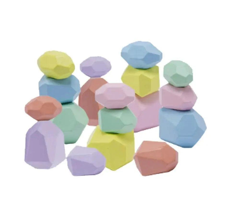 Colorful Wooden Building Blocks Kit for Creative Learning and Logical Development