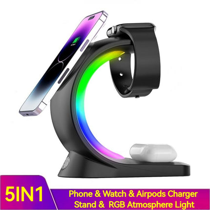 4 In 1 Magnetic Wireless Charger Fast Charging For Smart Phone Atmosph