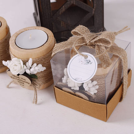 Wooden Candle Holder for Bedroom Cafe Decor Party Atmosphere Candlestick