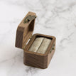 Rounded walnut wood