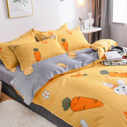 Peekaboo Studio Four-Piece Quilt Cover Set, Soft & Durable for Dorms