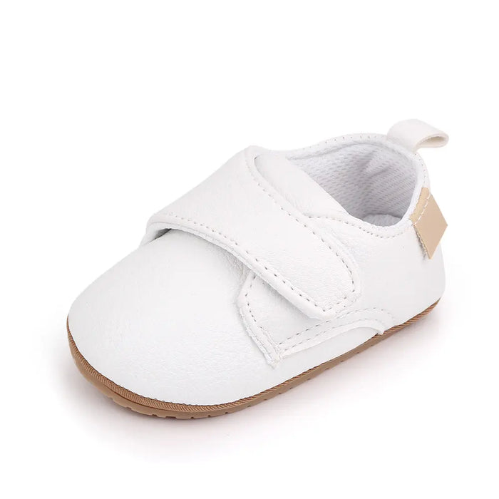 Newborn Baby Shoes Baby Boy Girl Shoes Classic Leather Rubber Sole Anti-slip