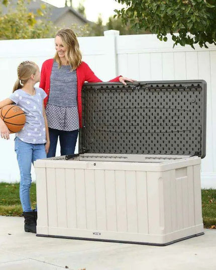 116 Gallon Stylish Desert Sand Outdoor Storage Container - Durable and Weather-Resistant