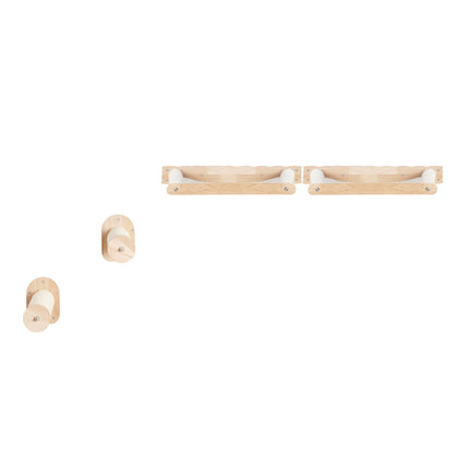 Peekaboo Studio Wall Mounted Cat Shelves with 2 Hammocks & Jump Posts