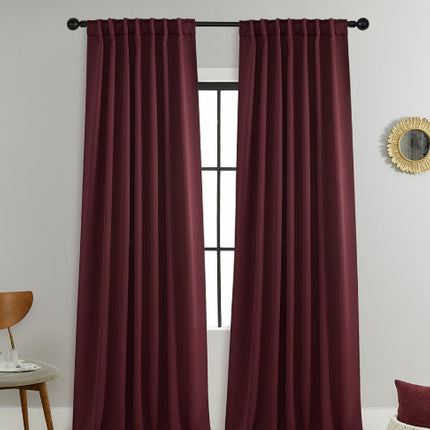 Blackout Curtains Rod-pocket Style With Loop Tabs For A Curtain Rod