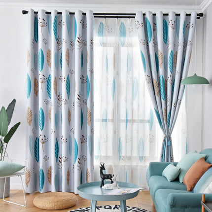 Peekaboo Studio Nordic Leaf Curtain - Modern Shading for Bedroom & Liv
