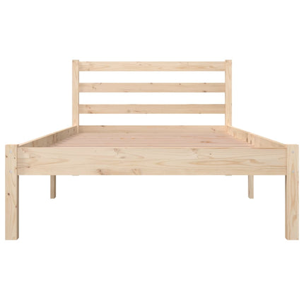 Peekaboo Studio Solid Pine Wood Bed with Sturdy Frame and Elegant Desi