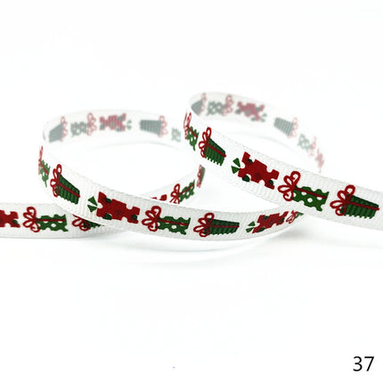 Peekaboo Studio Size 5 10mm Printed Grosgrain Christmas Ribbon - Durab