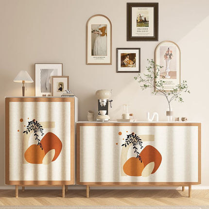 Punch-free Cabinet Shade Curtain Kitchen Door Curtain