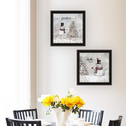Robin Lee Viera 2-Piece Winter Peace On Earth Framed Wall Art Set