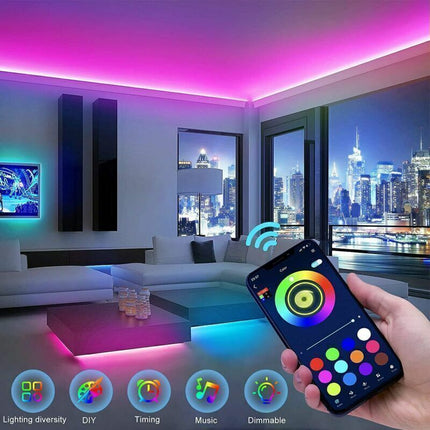 BRAND NEW 5050 RGB LED Strip Bluetooth Remote Lights TV Back Lights Fo