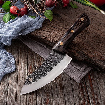 Stainless Steel Slaughter Knife For Deboning And Meat Cutting With PU Leather